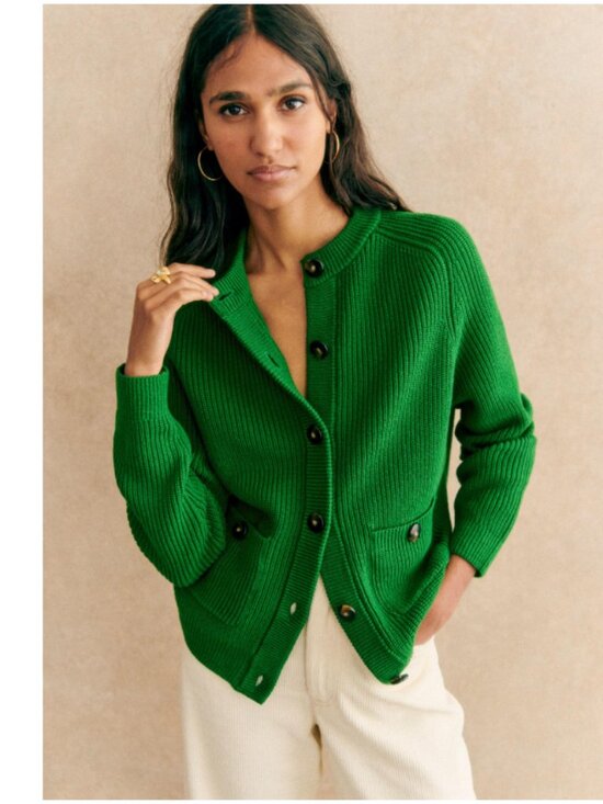 Sezane Sweaters - Sézane Madeline Cardigan | Green